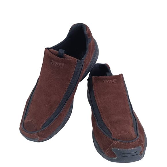 Ryka Loafer Women's 7.5 Brown Suede CASCADE ROAMER Slip On Comfort NITRACEL - Picture 1 of 7